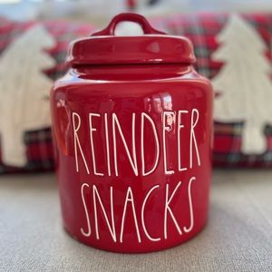 Rae Dunn Reindeer Snacks Christmas Canister